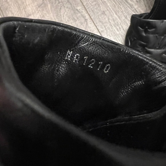 Louis Vuitton Lambskin Embossed Monogram Revival High Mules - Picture 8 of 8